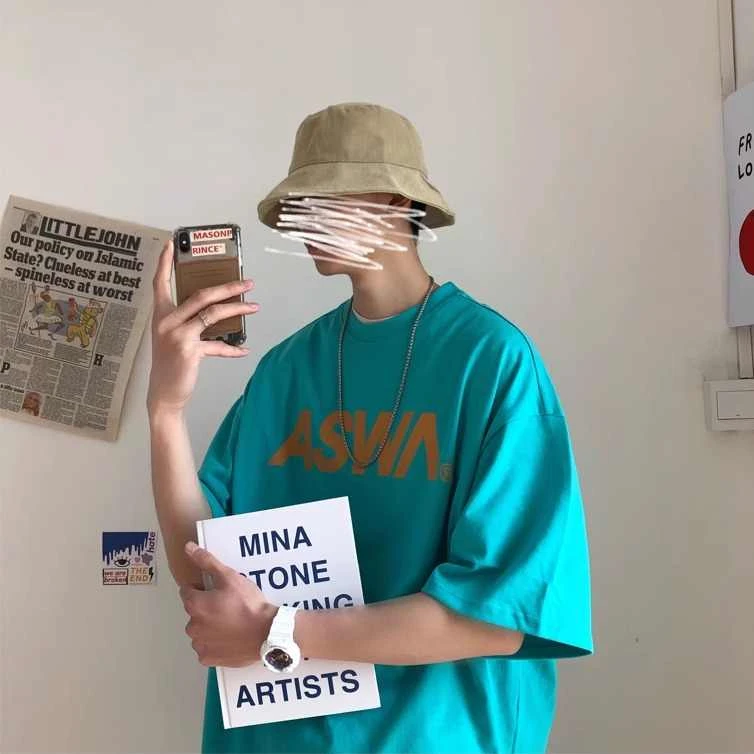 【9483】2025夏季新款青少年学生港风潮流百搭休闲情侣T恤