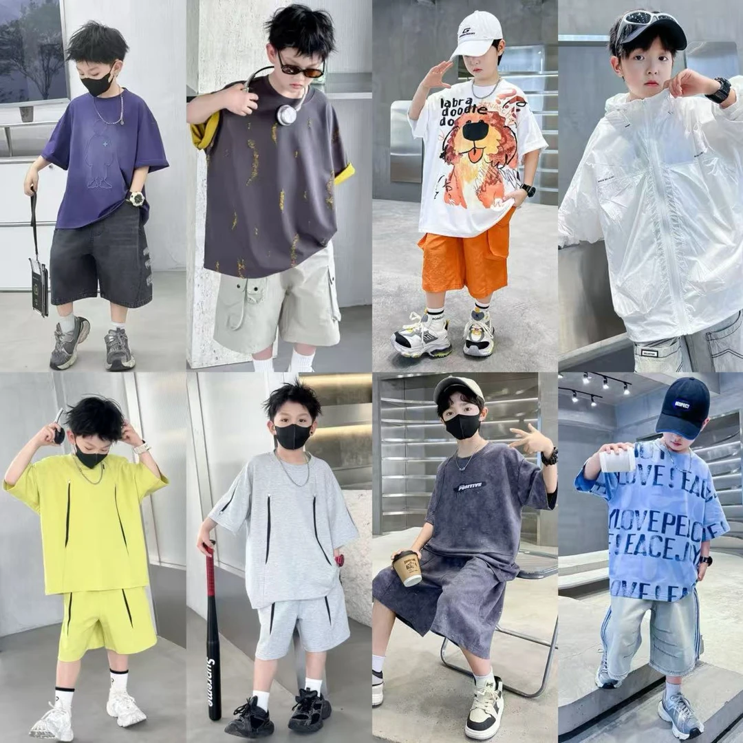【四号链接】400-401男童秋款2025新款痞帅洋气炸街卫衣秋装套装潮