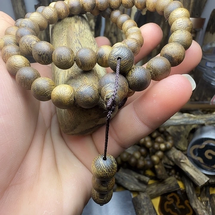 沉香碎屑沉香白棋，双圈 9mm