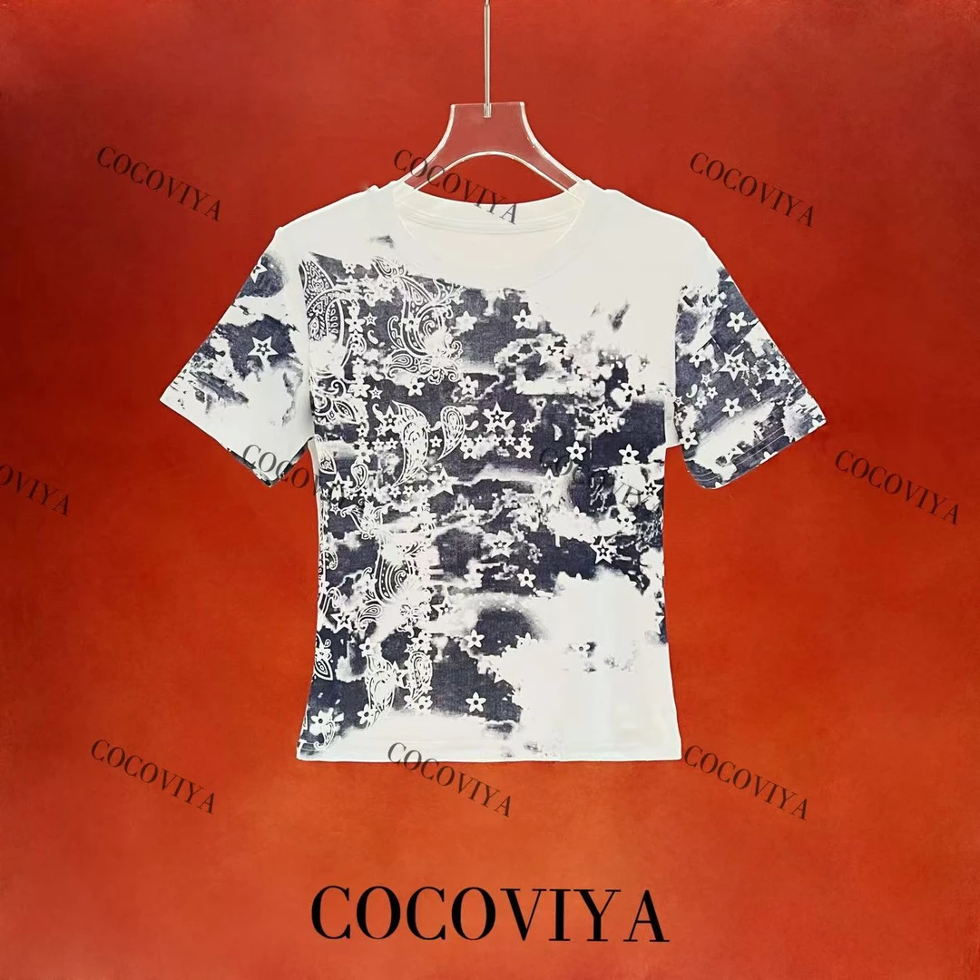 CC COCOVIYA高级印花潮流T恤百搭时尚休闲上衣 24C-147