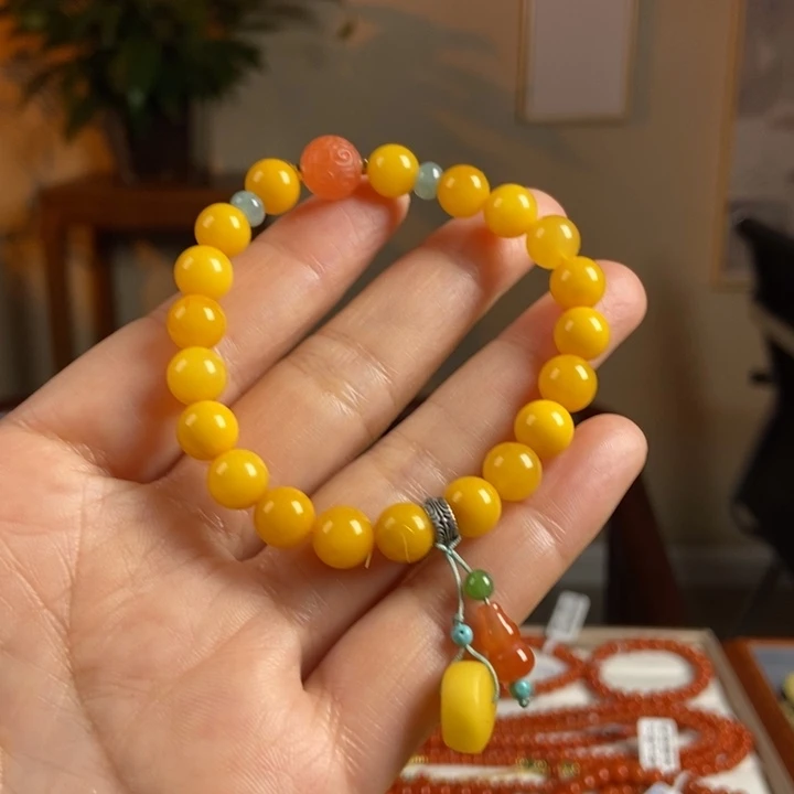 琥珀手链未镶嵌蜜蜡手串8