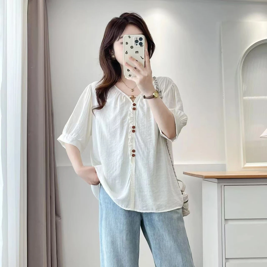 夏季宽松显瘦百搭设计款衬衫