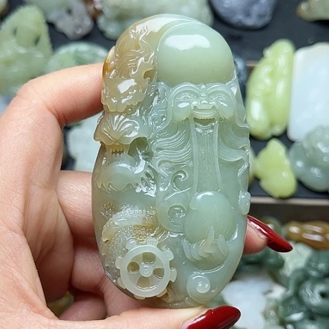 和田玉颈饰未镶嵌佛**豪