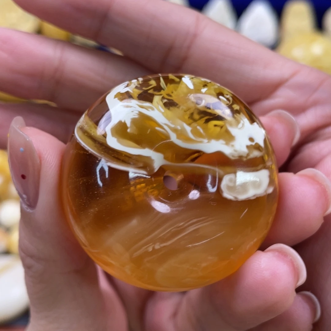 裸石蜜蜡未镶嵌琥珀蜜蜡平安扣吊坠