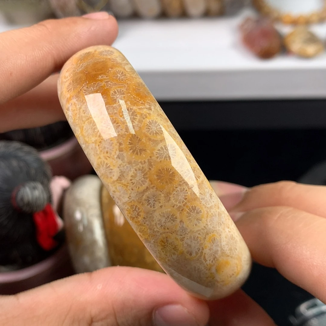 【闪购商品】硅化珊瑚(珊瑚玉)手镯未镶嵌17号圈口58.8