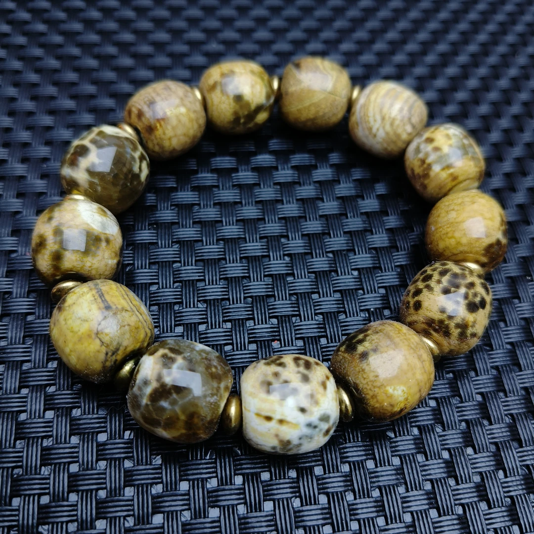 天然珠宝时尚百搭玄黄贬石手串（多样性拍一发一）