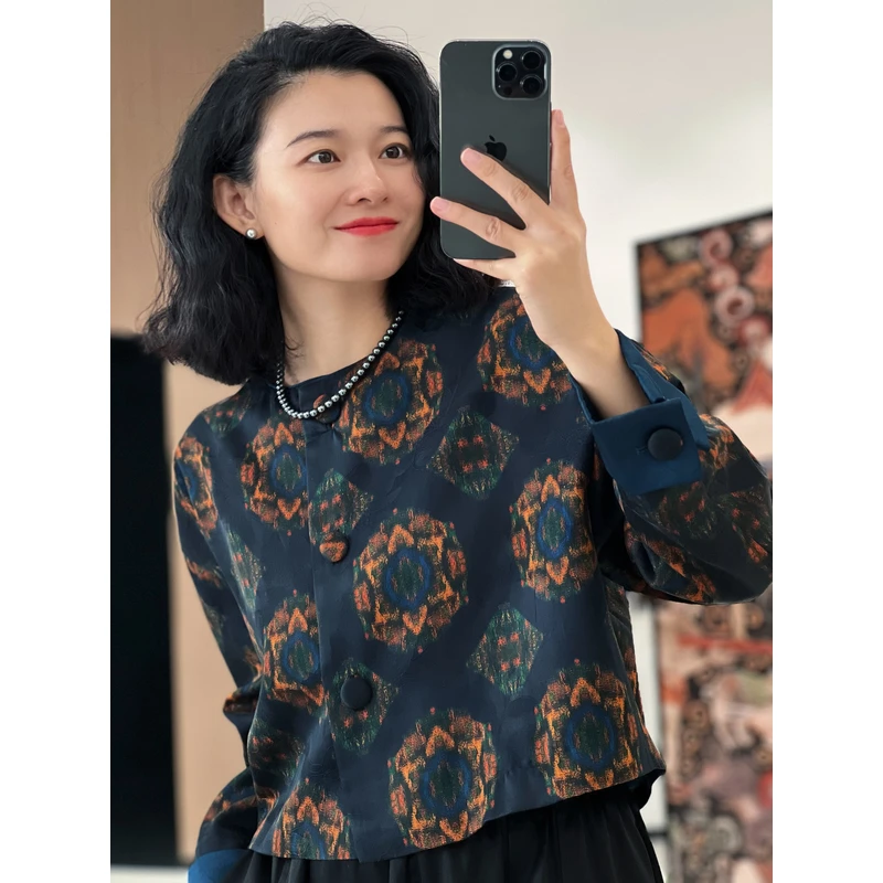 【DY1831】樱美嘉新款香云纱明星同款显瘦显高显白秋冬新品