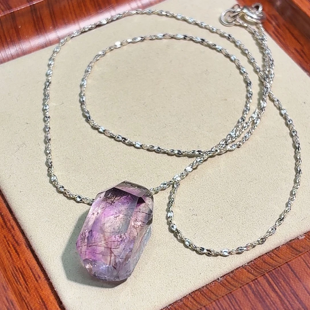 水晶未镶嵌吊坠(不含链)福利 紫超七  随形 打孔定制不退换