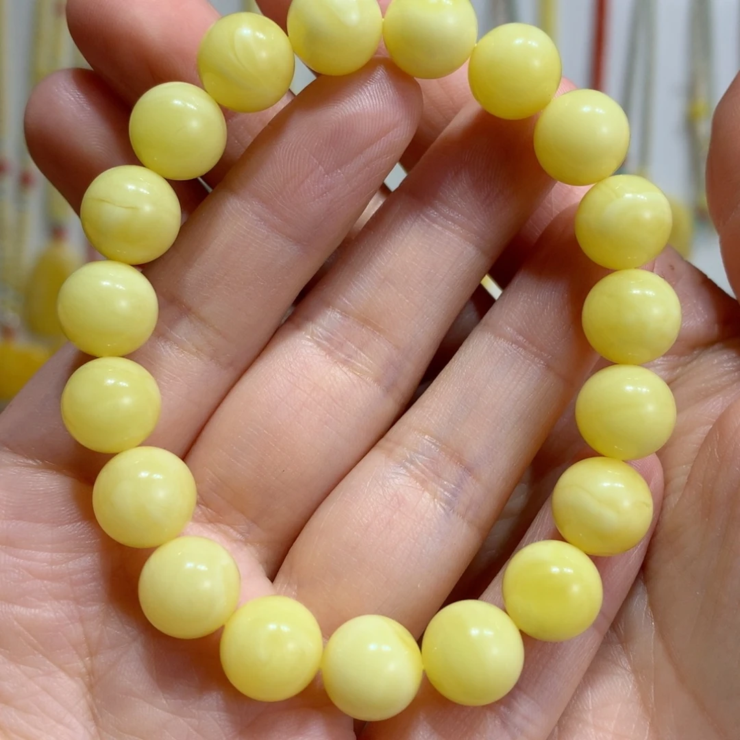 蜜蜡未镶嵌手链10.4mm