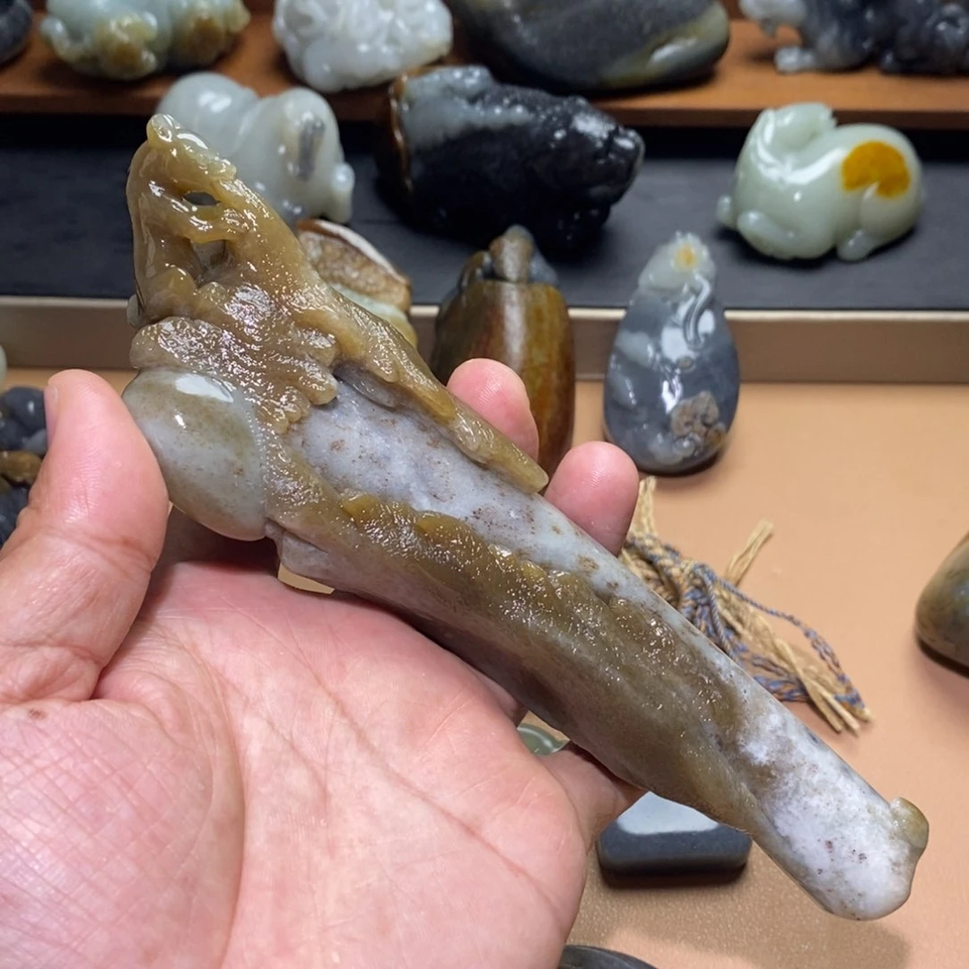 和田玉未镶嵌摆件