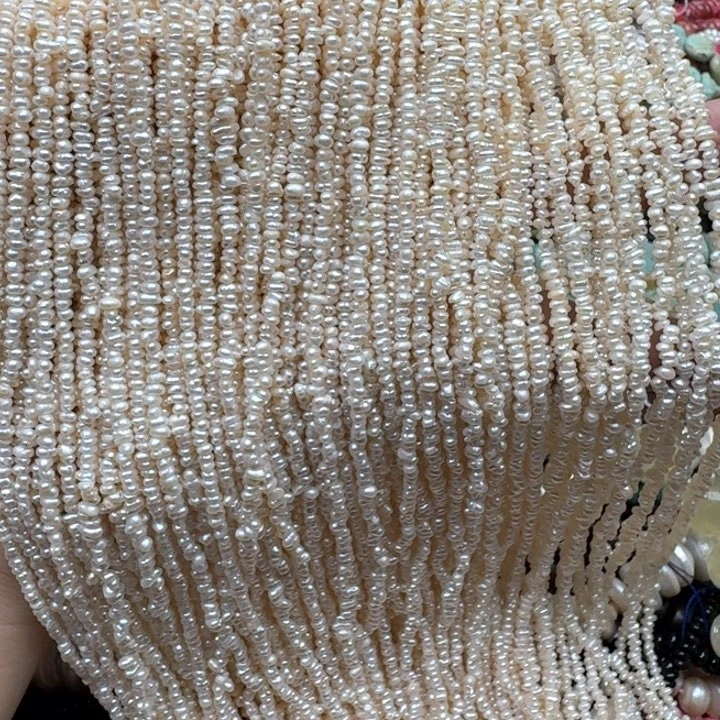 合金玛瑙/玉髓珠宝半成品一条3mm碎银子珍珠