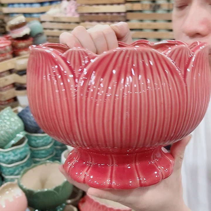 有孔.凑单10元陶瓷花盆发货！