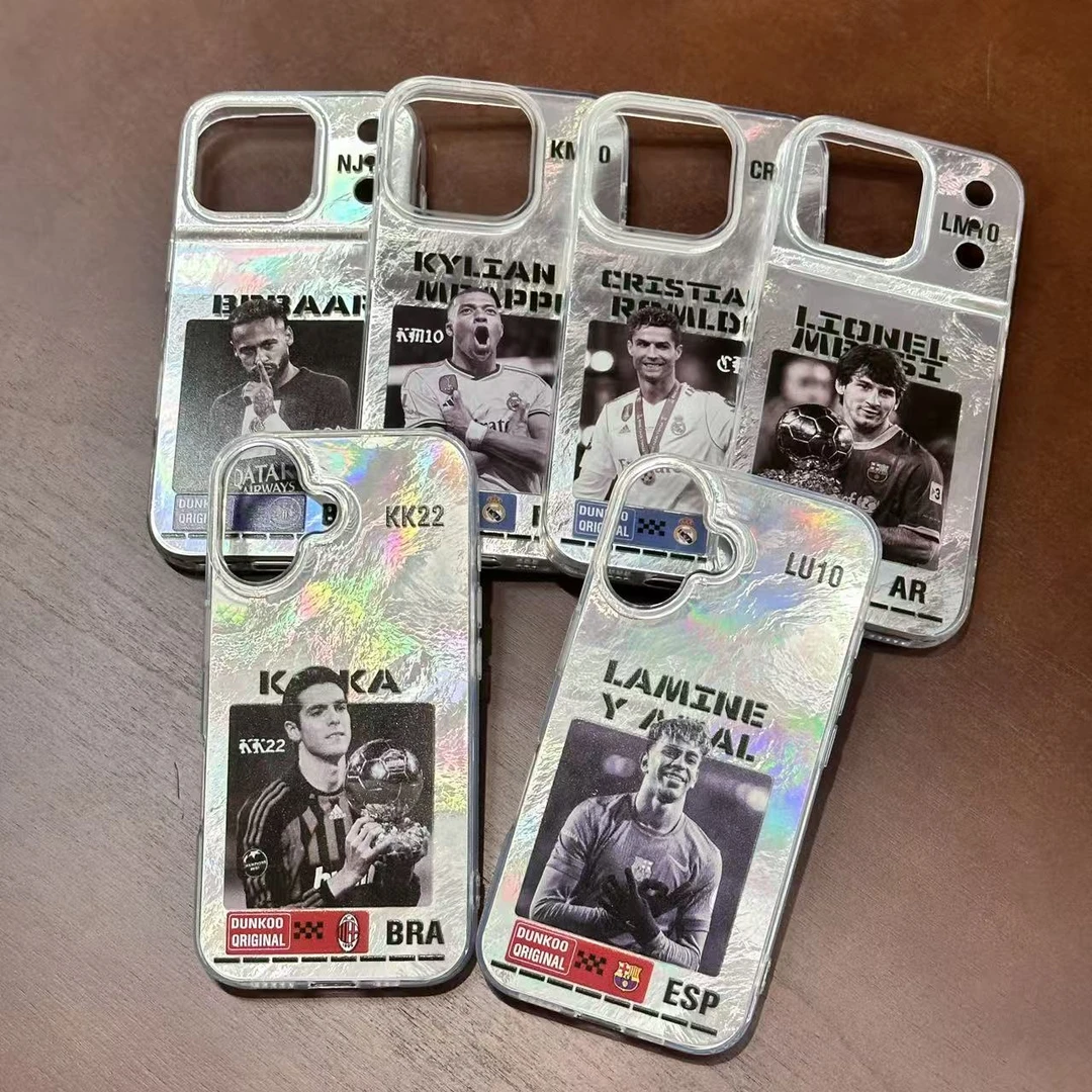 足球球星冰川适用苹果17/15/14promax手机壳iPhone16/12防摔13