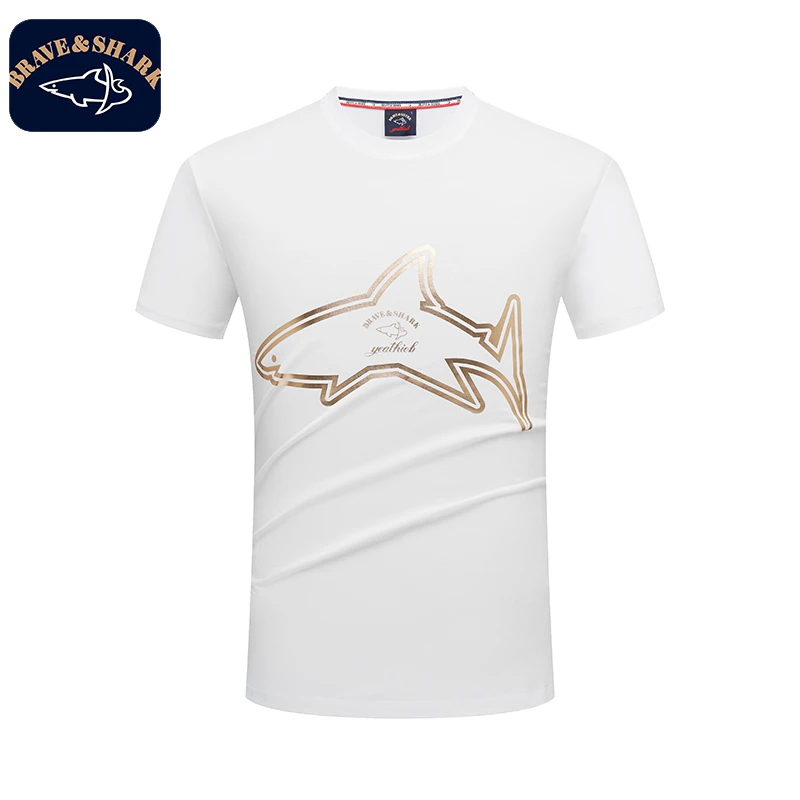 【官方正品】BRAVE&SHARK/勇士鲨鱼男士夏季圆领半袖T恤时尚休闲男