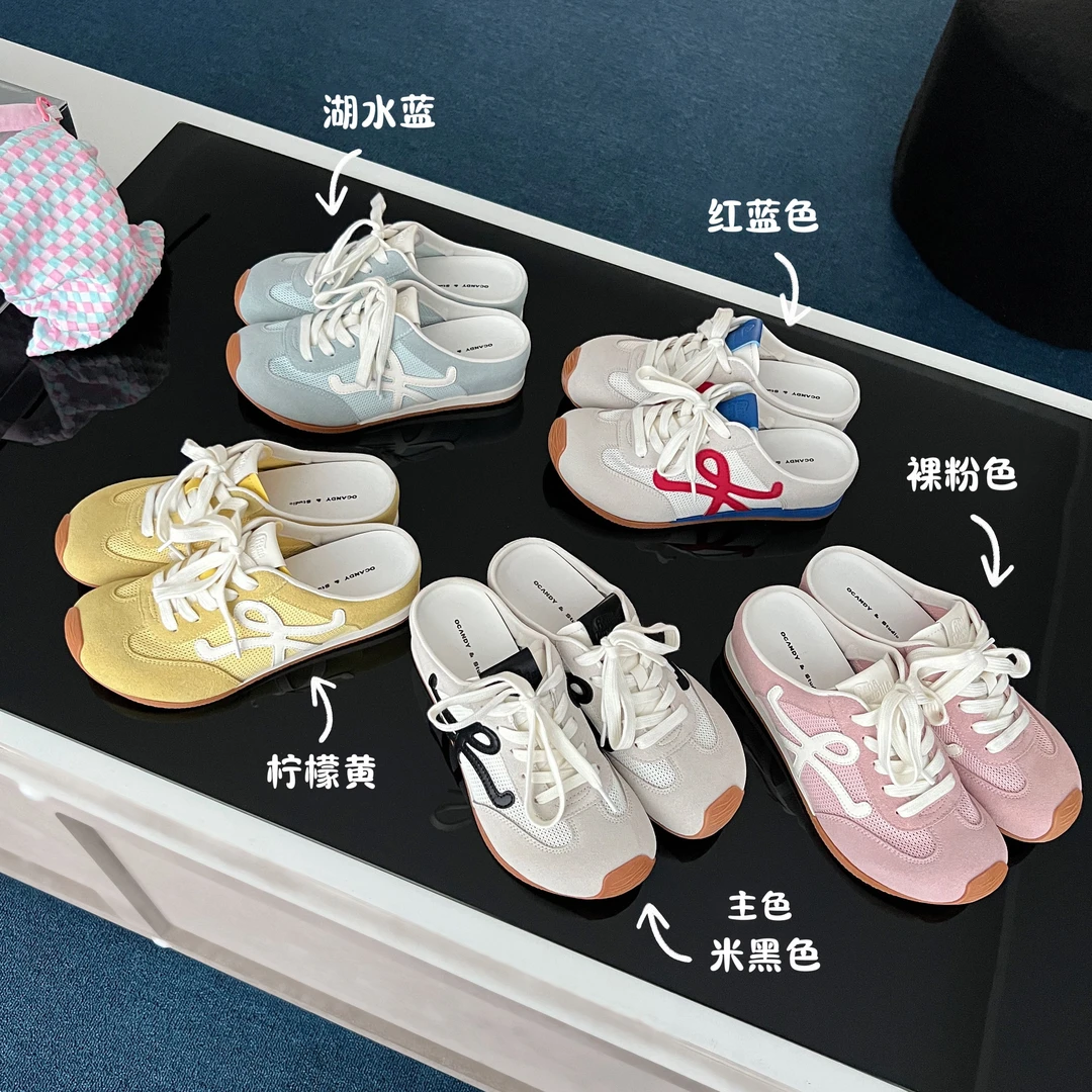 【大叔家】懒人包头运动透气半拖鞋女2025夏季新款外穿内增高休闲