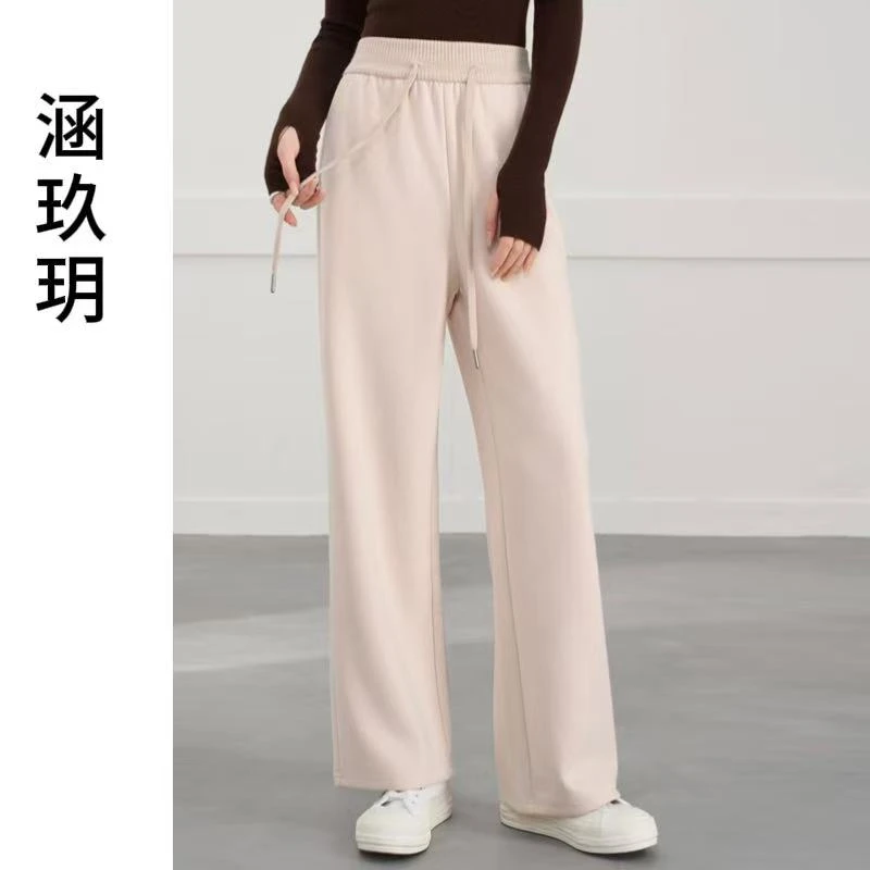 涵玖玥【系带直筒裤】柔软垂感显瘦高腰气质直筒裤4.9-7358