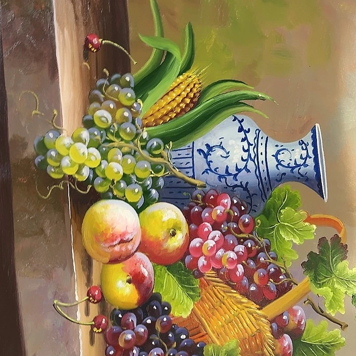 油画恭喜嘻嘻之一仔仔细细