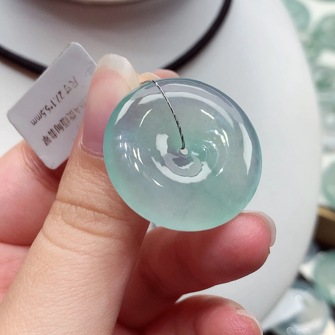 颈饰未镶嵌翡翠编号129，27.1/5.5