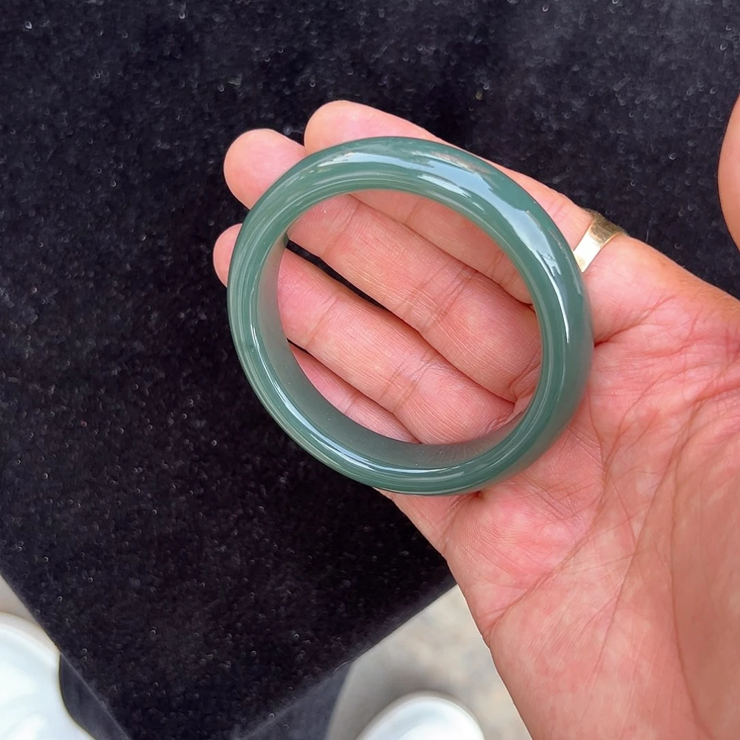 和田玉手镯未镶嵌新疆和田玉正品且末蓝