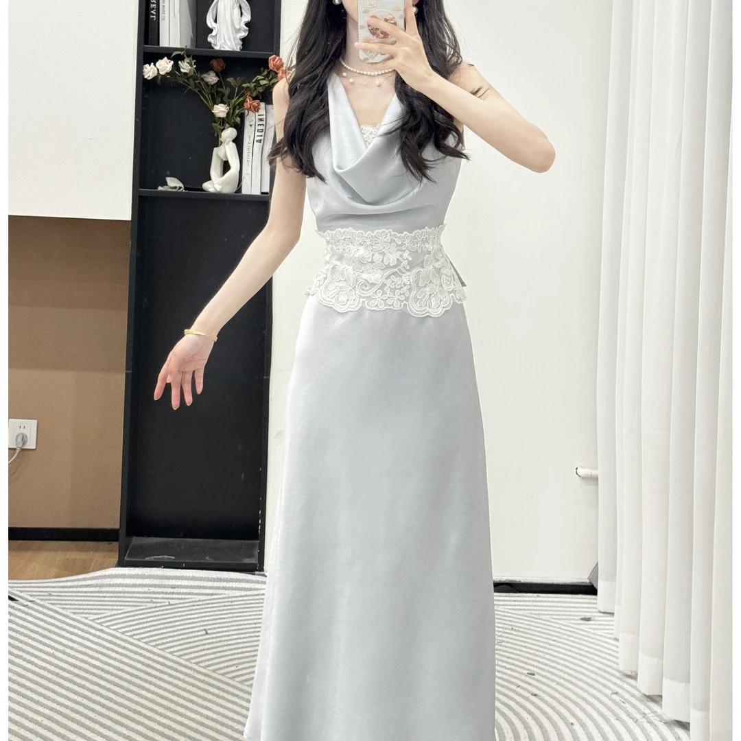 拉夏贝尔25夏千金清冷感贵系衣服显瘦气质上衣+半身裙 10441 LSC