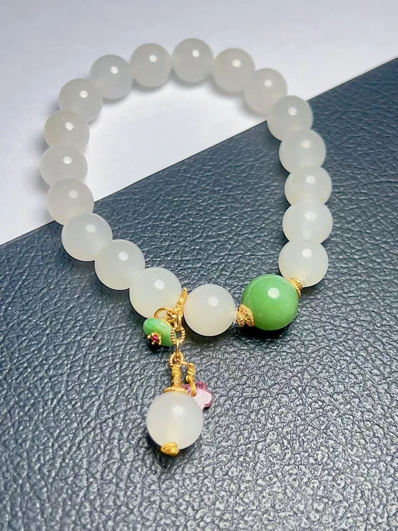 和田玉手串GWJ1130-9