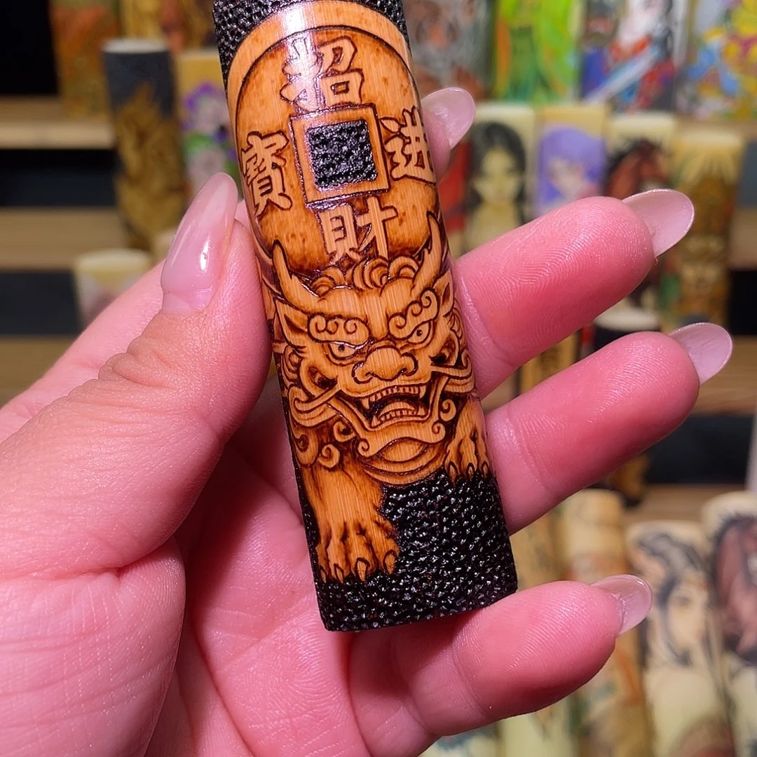 s***r实心竹手工作品貔貅