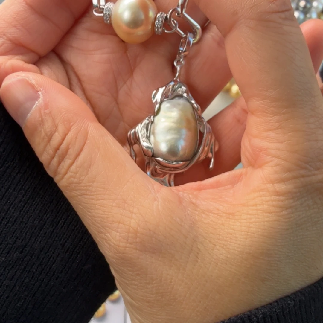 颈饰海水珍珠银S925镶嵌