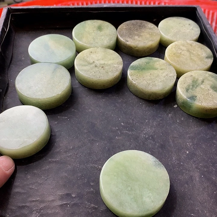 蛇纹石玉珠宝半成品未镶嵌用****7