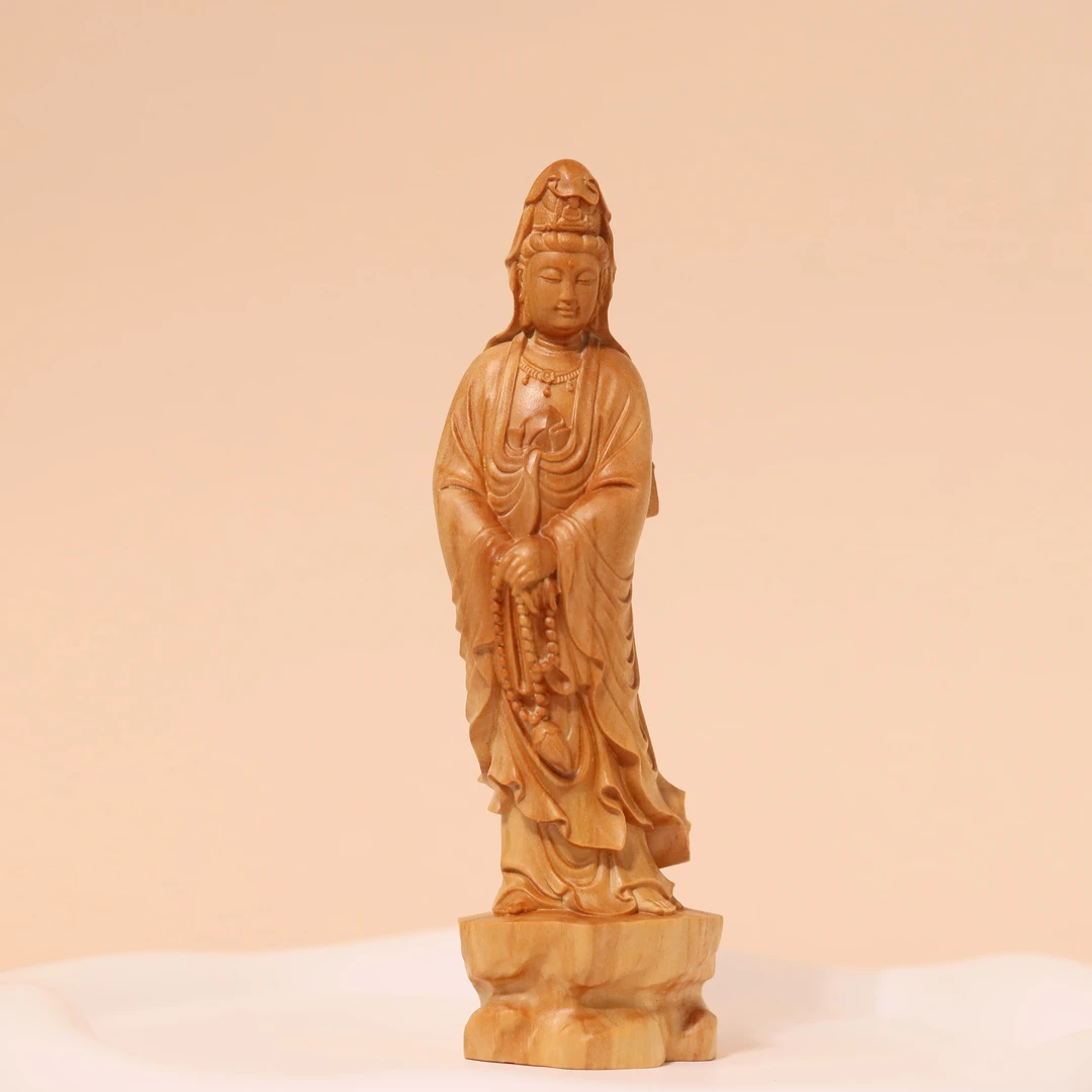 迈索尔正产区老山檀 观音娘娘精雕摆件 高度13cm