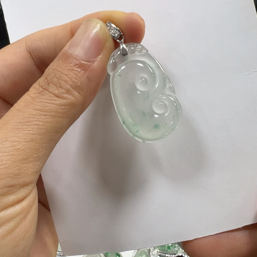 *****石英质玉银S925镶嵌颈饰