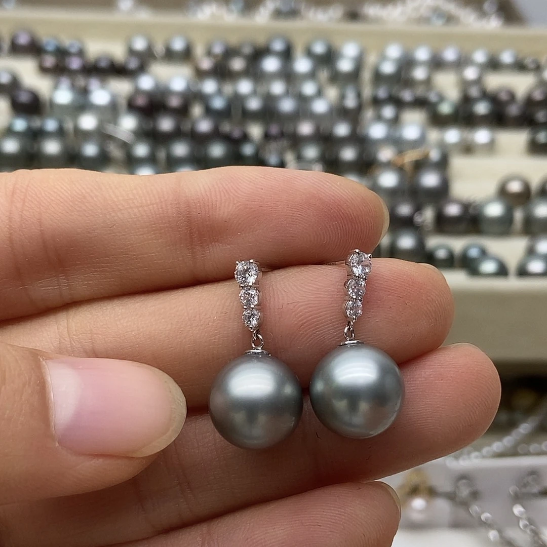 海水珍珠耳饰18K金镶嵌