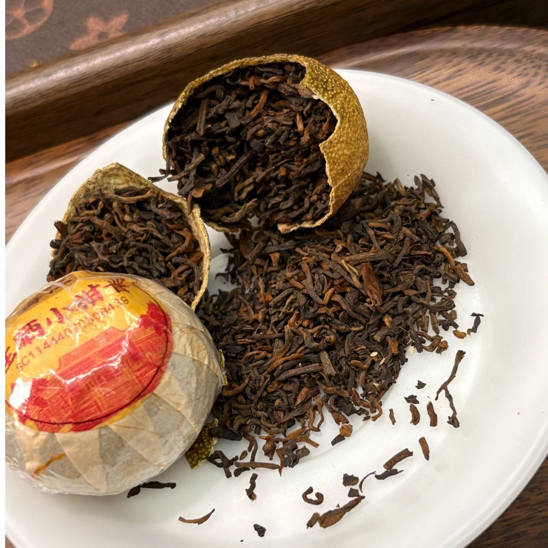 大匠茶【广东新会小青柑】云南普洱熟茶+梅江青柑 正宗生晒柑