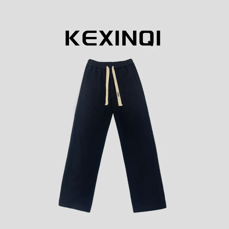 KEXIN 羊毛休闲裤 2024新品上新抽绳百搭休闲长裤-231XKZKX20025