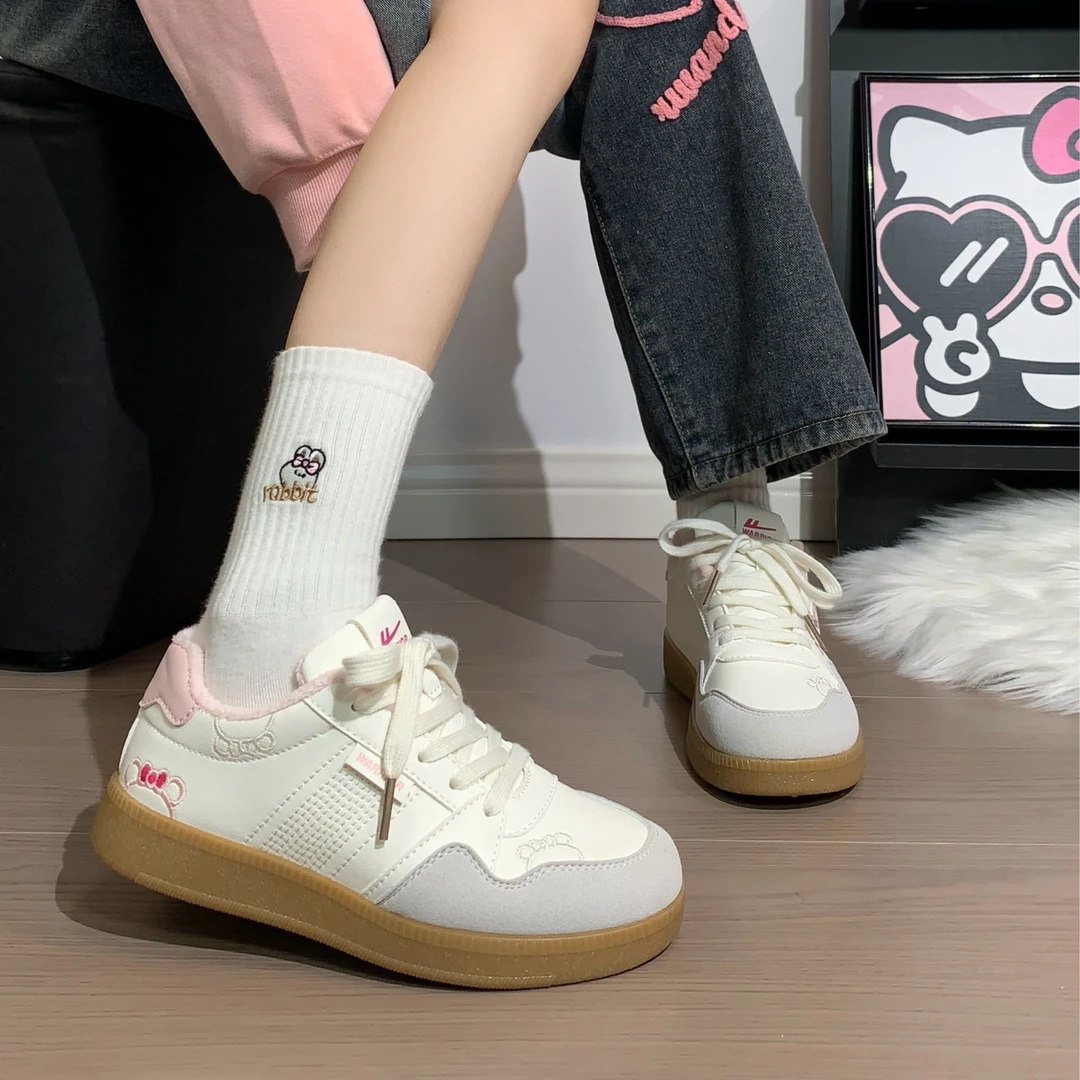 回力Kt猫德训鞋女2025秋冬新款加绒二棉鞋百搭休闲原创轻便板鞋子