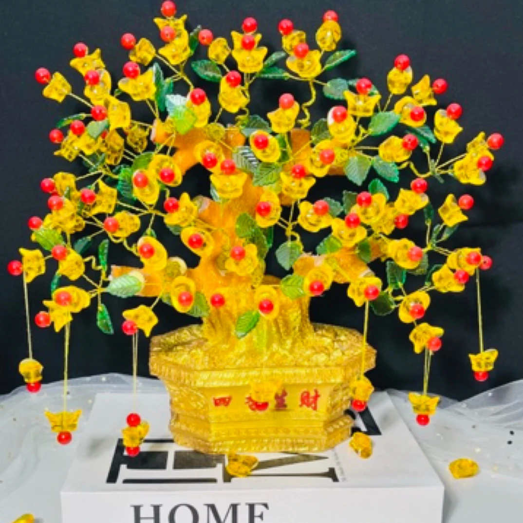 成品纯手工发财树招财进宝高端大气上档次寓意好实用