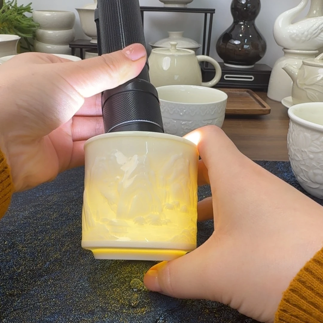 万里江山主人杯 瑕疵底部多修胎泥 无礼盒