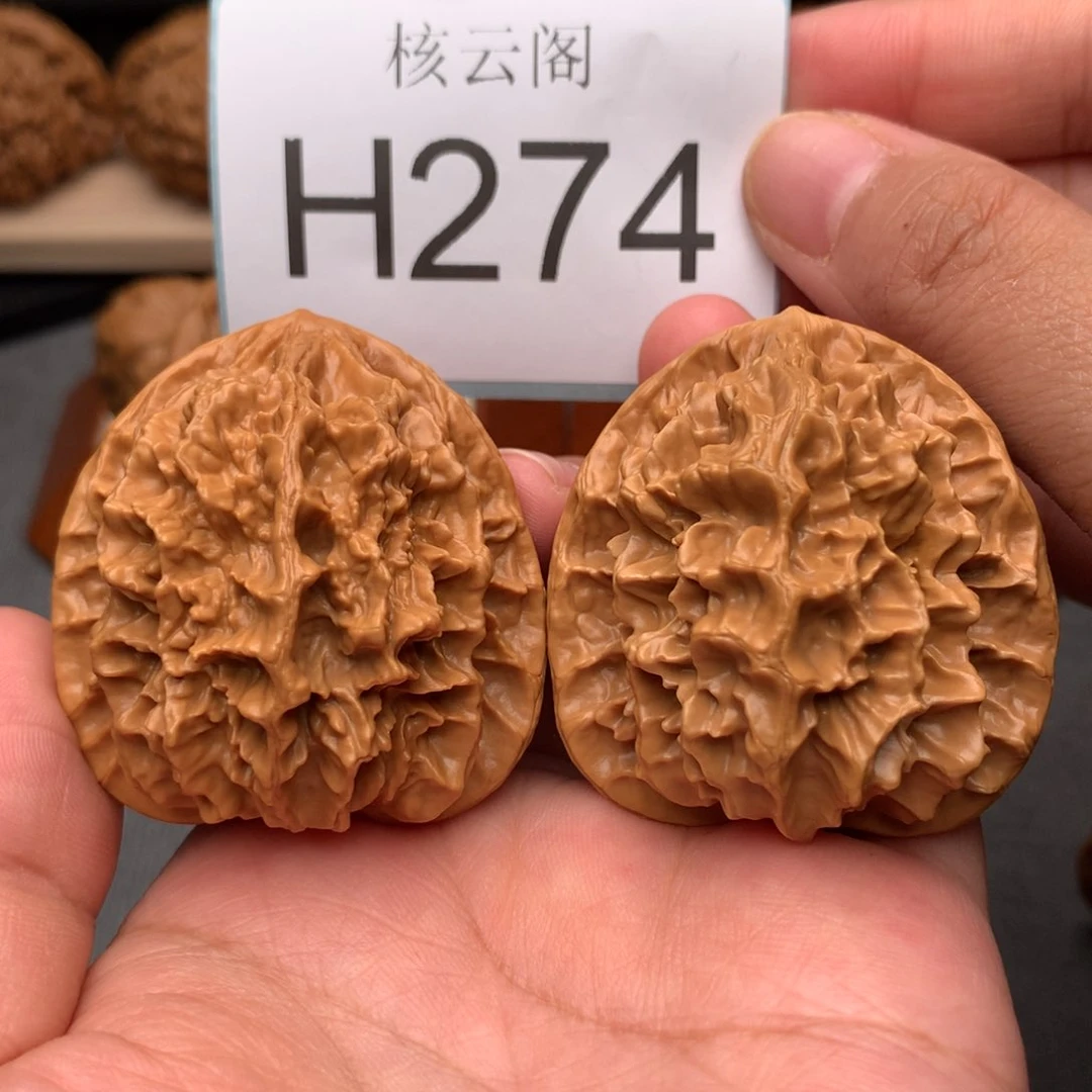 文玩核桃把件44+高桩帝王狮子头