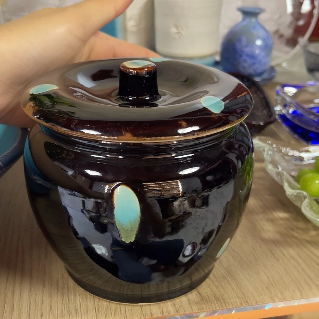 瓷片猪油罐子咸菜罐子10