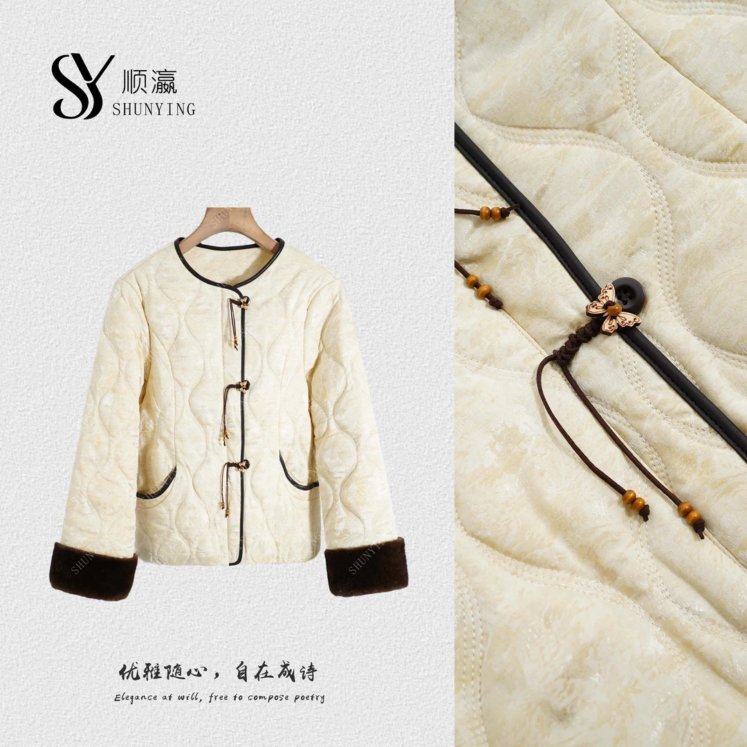 【仟娜】气质穿搭~新中式气质保暖国风棉服外套SY76MF82166
