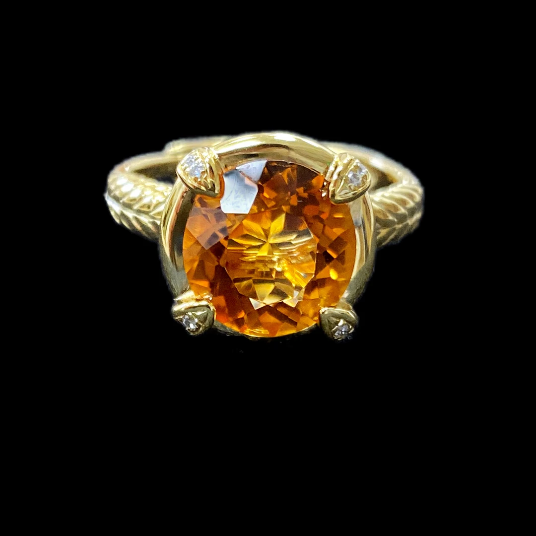 0441-黄水晶戒指孤品