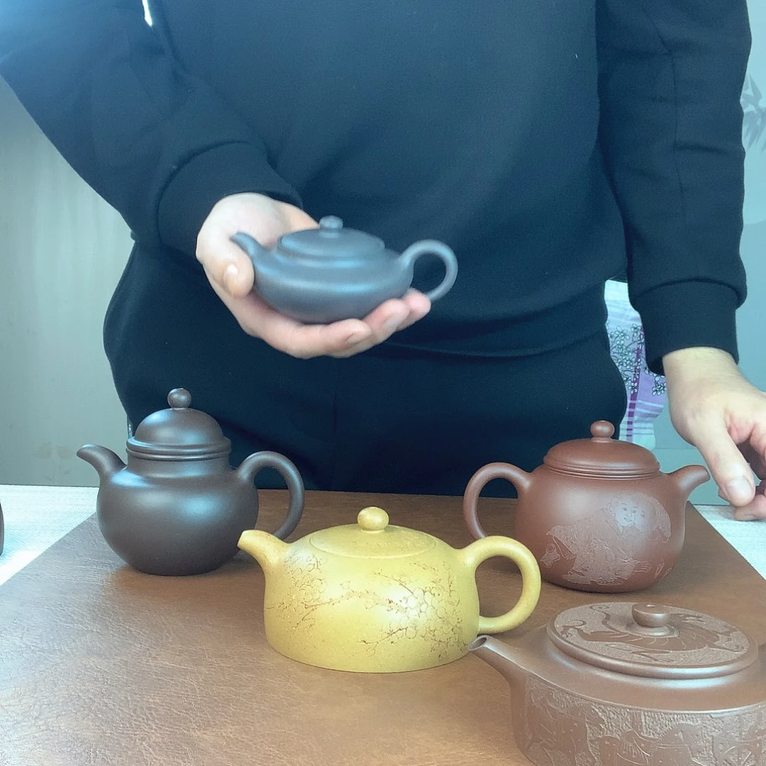 自***色茶壶紫砂全手工制作