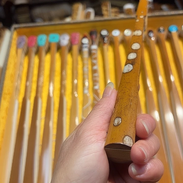 冰***河扇子梅鹿竹白花一把