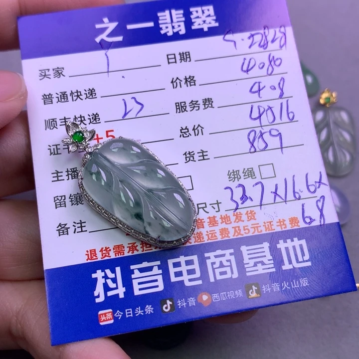 颈饰18K金镶嵌翡翠Y****2