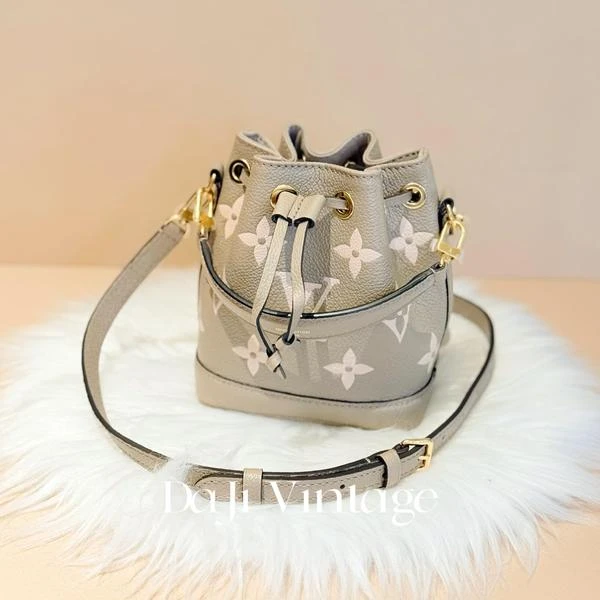 大吉中古/lv路易威登大象灰nano noe斜挎包