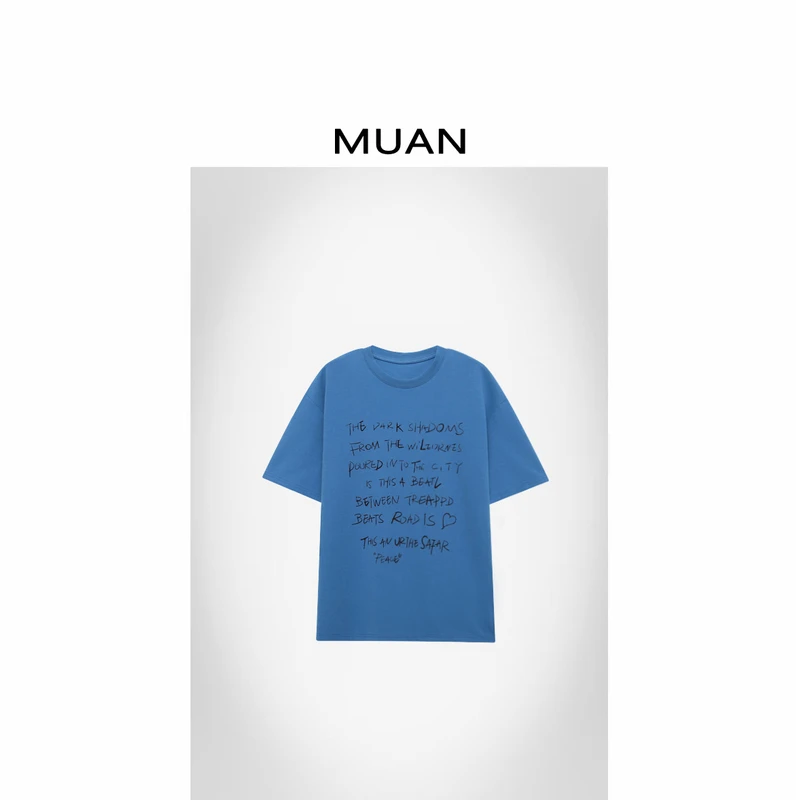 木岸MUAN:《克莱因T》“克莱因系列”定制高级中古上衣T恤女X-JD-8335
