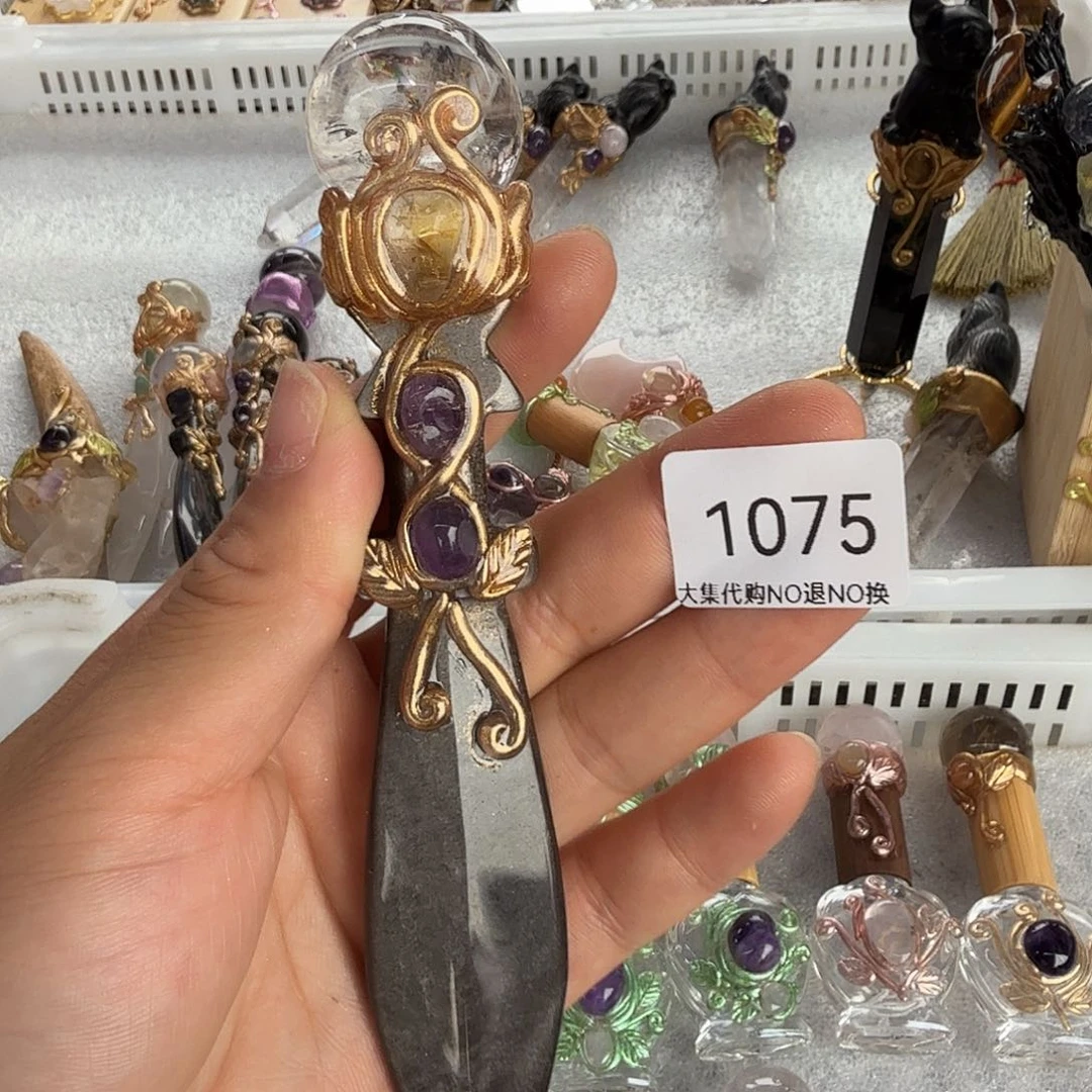 烟晶手链未镶嵌?***n白