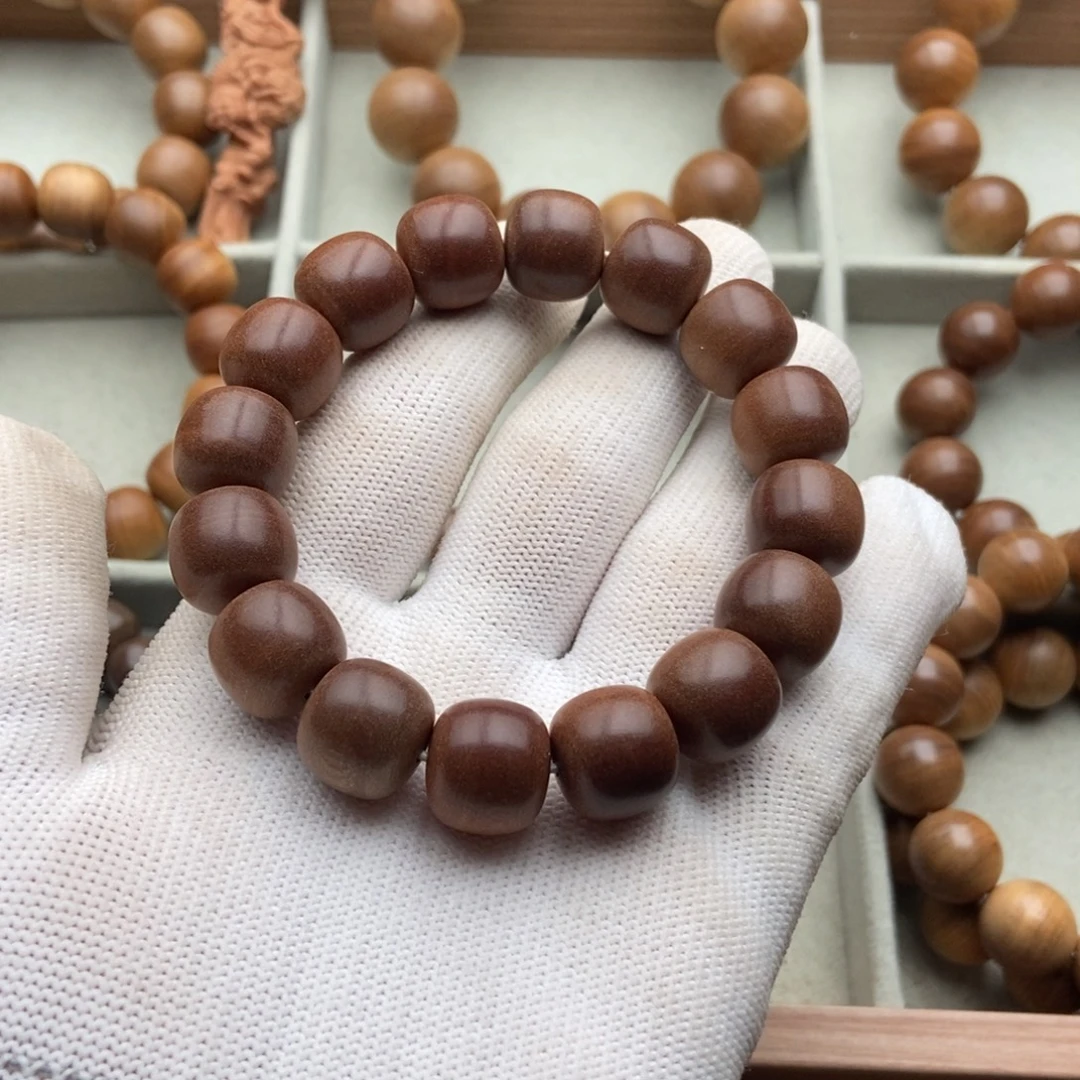 百***乐手串/手链檀香木13.14老山檀香红肉奶香手串