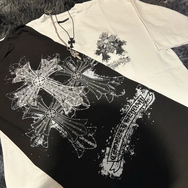 2025年新款重工重克首发时尚烫钻百搭潮牌T恤-C013Elve