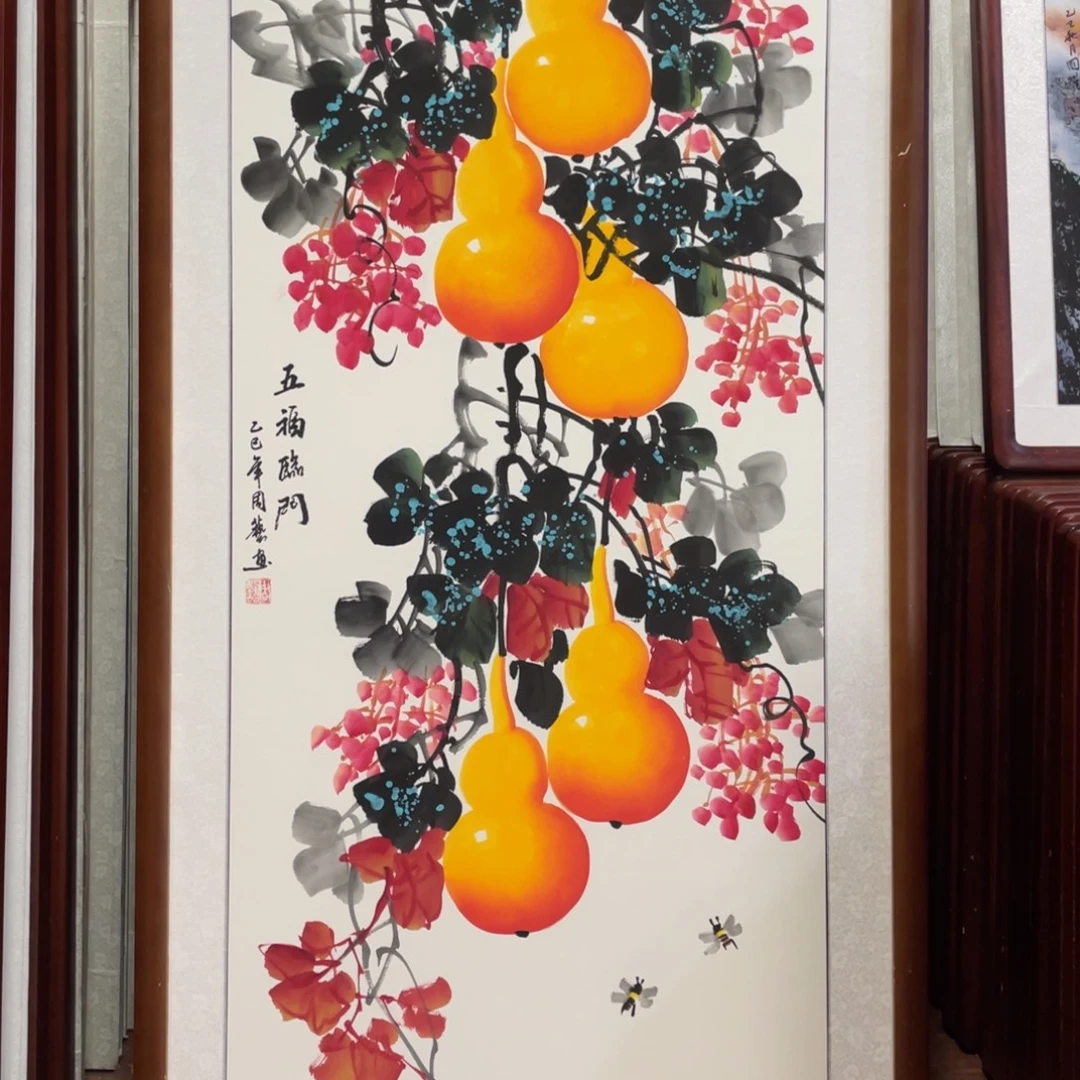 国画带框尺寸63*123厘米