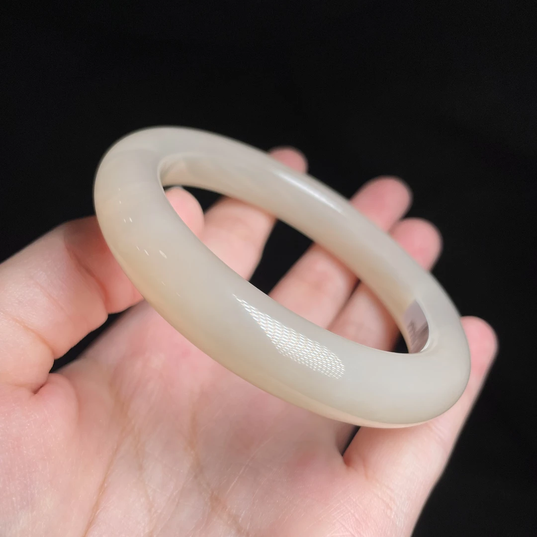 【玉总珠宝】和田玉藕粉手镯小众贵气首饰女多样性发一CAN1670053